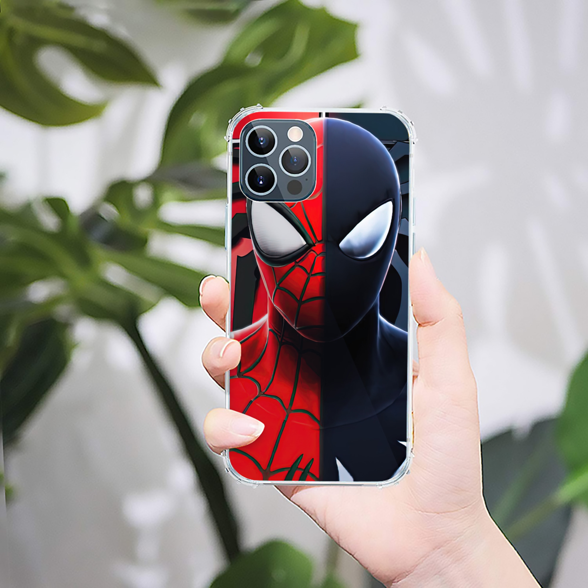 （画像用） Spider Man スパイダーマン 【iPhone 12シリーズ対応】透明スマホケース（クリアソフトケース）